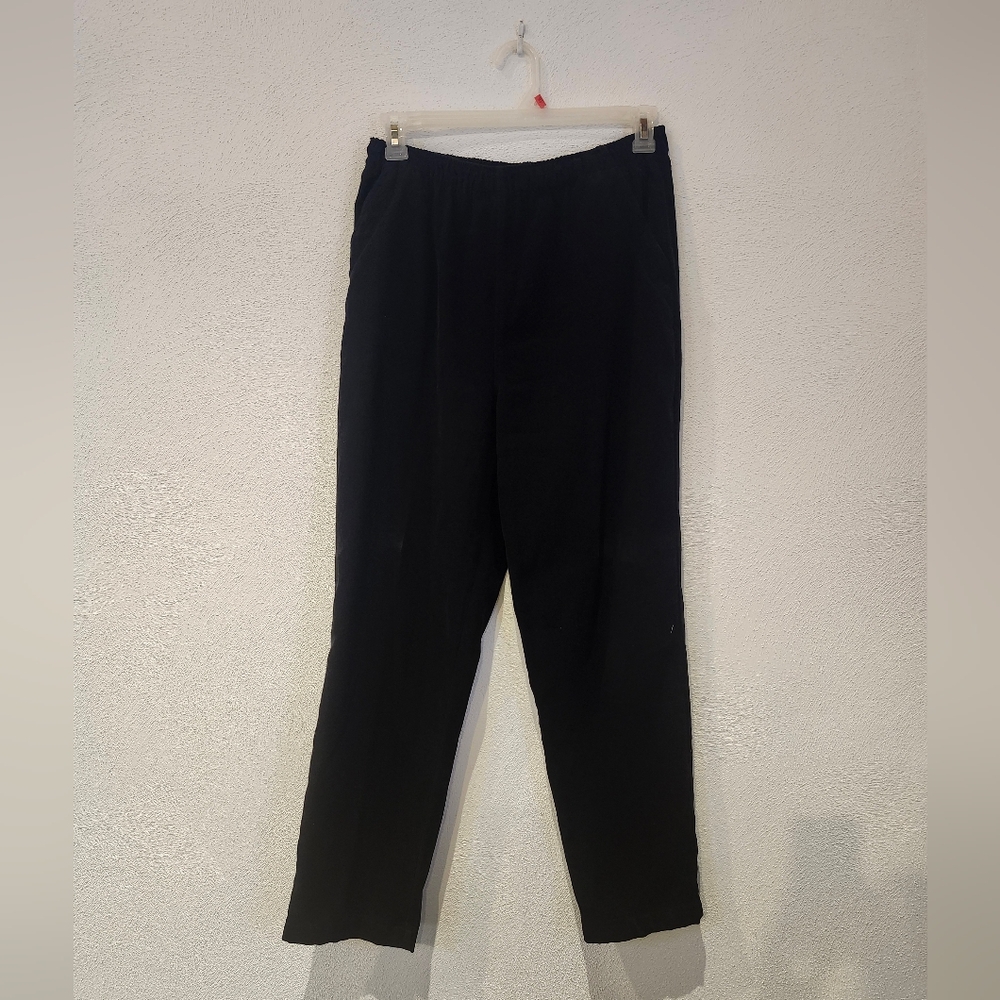 Women's Black Velvet Like Slacks